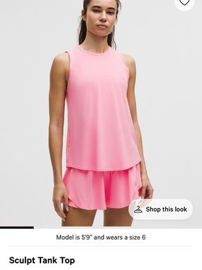 Lululemon Purple Sculpt Tank Top size 6